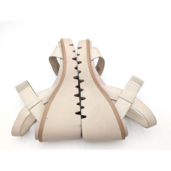 MIA Ciji Wedge Platform Slingback Sandal Open Toe Women's Ivory Size US9.5M EU40 - Picture 5 of 12